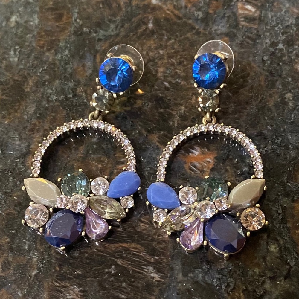 Multi Color Jewel & Rhinestone Earrings